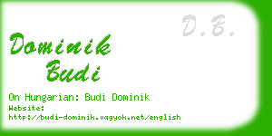 dominik budi business card